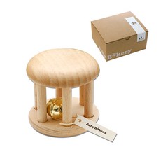 Baby Bakery 木製圓柱造型搖鈴, 淺駝色