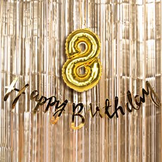 PARTYHAE Twinkle 生日派對裝飾組 8, 金色, 1套