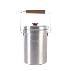 SPAT 올 스테인리스 304 음식물 처리통, 실버 + 우드, 1개