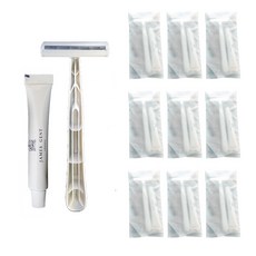 一次性軟酒店剃須刀 10p+剃須膏 7g x 10p 套組, 1套