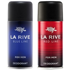 라리브 맨 퍼퓸 데오드란트 블루라인 150ml + 레드라인 150ml 세트, 1개