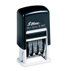 Shiny S-300 날짜 스탬프 일부인 케이스랜덤, 적색, 1개