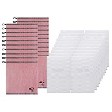 Songwol 松月 史努比刺繡素色掛式方巾+包裝盒, 毛巾（粉色）、盒子（隨機發貨）, 20套