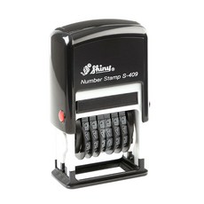 Shiny 回墨編號印章 S-409, 混色, 墨色