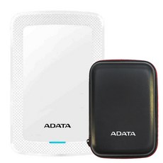 에이데이타 울트라 슬림 외장하드 AHV300-2TU31-CWH + 하드케이스, 2TB, 화이트