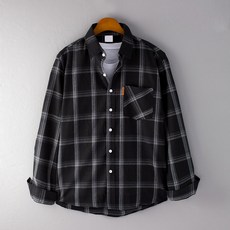 GHOST REPUBLIC 男士格子呢格紋口袋襯衫 MSH-572