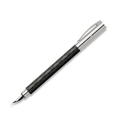 FABER-CASTELL 輝柏 Ambition 菱格紋黑色鋼筆, F, 混合色