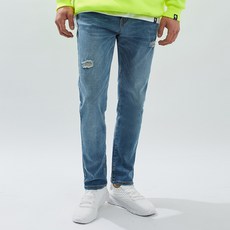 GHOST REPUBLIC 男款直筒牛仔長褲 FJP-9D45 藍色