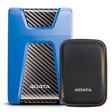 에이데이타 외장하드 AHD650-1TU31-CBL + 하드케이스, 1TB, 블루