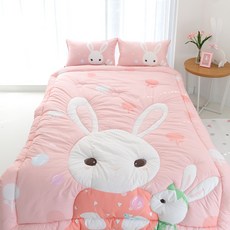 MYHOUSE 防過敏Amy兒童薄被套組, 粉紅色