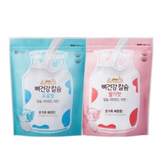 종근당건강 뼈건강 칼슘 영양제 우유맛 384g + 딸기맛 384g 세트, 1세트, 240정