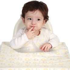 babyclo 防漏圍兜餐墊 6個月以上, 黃色, 10入, 1組