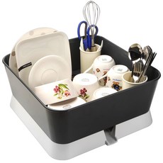 m'etonne 自動排水碗盤瀝水架, 現代灰