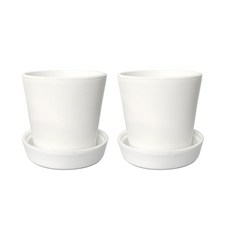 三好玻璃 Viafort 巴黎花盆 2入, 白色