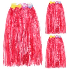 Party09 夏威夷草裙, 紅色, 3個