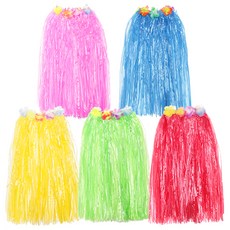 PARTY 09 草裙舞裙, 粉紅色+紅色+黃色+藍色+綠色, 5個