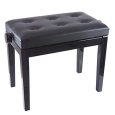 Duro 可調節高度鋼琴椅, 1個, 黑色