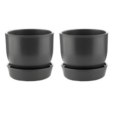 三湖玻璃 Viapot 羅馬孔洞花盆 2入組, 灰色