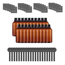 AN320 棕色PET瓶320ml+黑色瓶蓋+瓶標LB11M+封口標LB1124套組, 20組