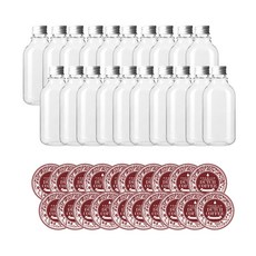 ARB300 透明PET瓶300ml+鋁蓋+標籤LB3M套組, 20組