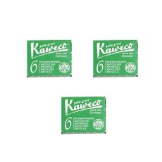 Kaweco 墨水匣, 棕綠色, 18個