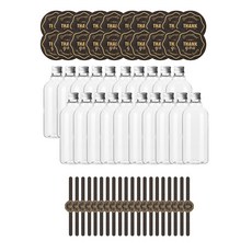 AN320 透明PET瓶320ml+鋁蓋+瓶標LB7M+封條LB724套組, 20組