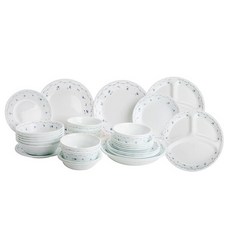 Corelle 康寧 6人份印花碗盤組 28入, 優雅, 7種餐具