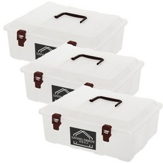 生活倉庫多功能箱 340*235*130mm, 3個, 棕色的