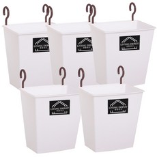 生活倉庫掛鉤盒, 白色的, 5個