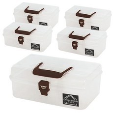 生活倉庫收納箱 225*125*103mm, 棕色的, 5個