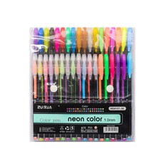 耀眼裝飾筆 金屬霓虹螢光水性彩色凝膠筆 1mm 36色組, 混合色, 1套