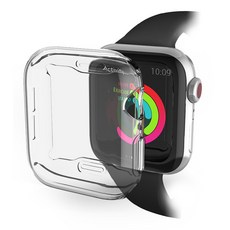Atouchbo 金剛全包覆TPU智慧手錶果凍保護殼, 透明