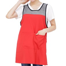 Restaurant & Beauty Gown 網紗連身裙圍裙 AE251 M, 紅色, 1個