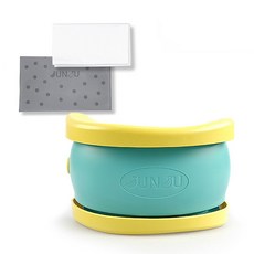 JUNJU 攜帶式香蕉造型便盆+專用收納袋+塑膠袋 5入, 黃色 藍色