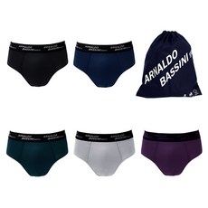 arnaldo bassini 男款素色快乾三角內褲5件組+收納包