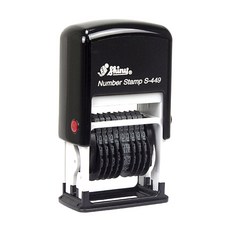 Shiny 號碼 9位 4mm 外殼顏色隨機 印章 S-449, 混色, 紅色