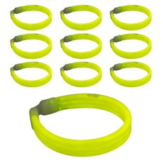 Livingda 手環型夜光手環, 10個, 黃色