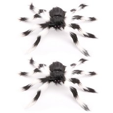 LivingDA 派對專用蜘蛛造型擺飾 2入, 白色的