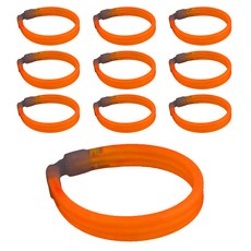 手環型夜光手環, 10個, 橘色