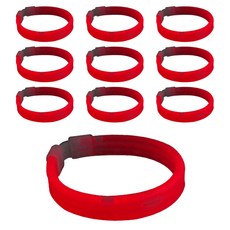 Livingda 手環型夜光手環, 10個, 紅色