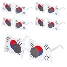 LivingDA 韓國國旗造型眼鏡, 混色, 5個