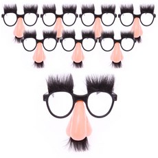 派對道具 大鼻子眼鏡, 隨機出貨, 8個