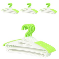 3D 고리회전 회전옷걸이, 화이트 + 그린, 20개