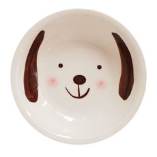 모이내츄럴 원형 어린이 접시 M, 강아지, 1개