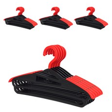 3D 고리회전 회전옷걸이, 블랙 + 레드, 20개