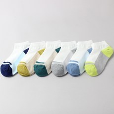 Jang An Socksclub 孩童拼色踝襪組 6雙
