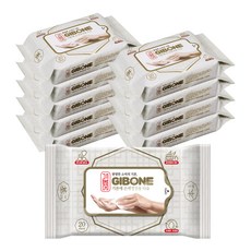 GIBONE 手部清潔濕紙巾隨身包, 20張, 10個