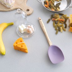 Kitchen You木柄矽膠炒菜勺 大, 混色, 2個