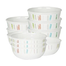 Corelle 康寧 彩繪印花餐碗組, 混色, 飯碗 4入+大碗 4入