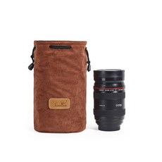 콩 K mera 충격방지 DSLR 렌즈 파우치 다크브라운 M, 1개